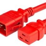 Locking Power Cords SJT C19/C20 20AMP RED